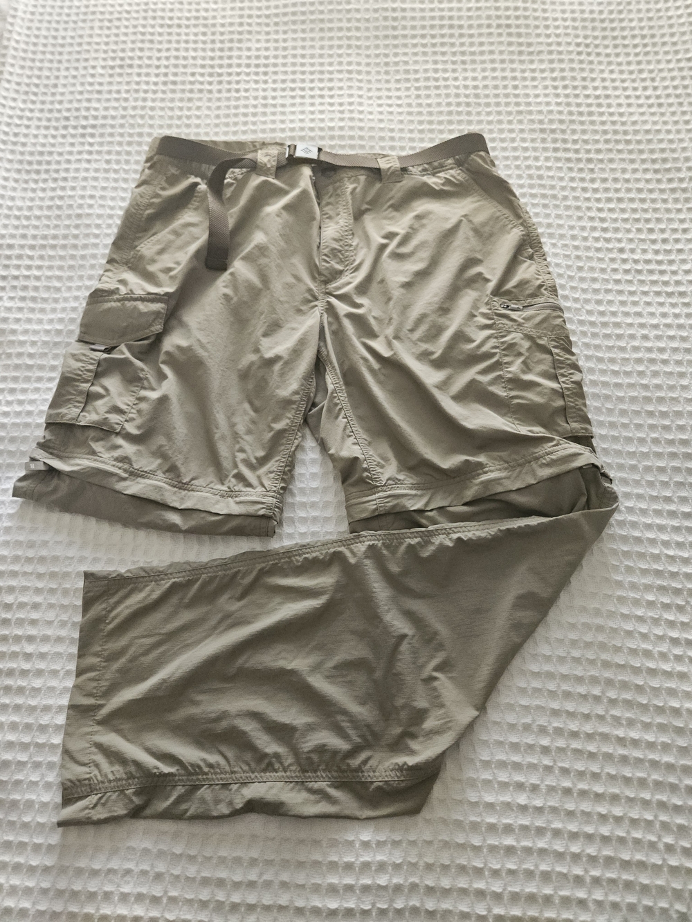 Columbia Omni-Shade Men's Convertible Hiking Pants Beige Size 40-34
